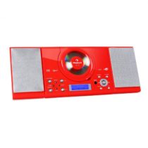 Auna MC-120, stereo zariadenie, MP3/CD prehrávač, červené