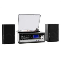 Auna Blackwood, stereo systém, gramofón, USB MP3 kódovanie, CD, kazeta, FM, AUX