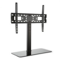 Auna TV stojan, čierny, veľkosť L, výška 76 cm, výškovo nastaviteľný, 23-55 palcov, sklenený stojan