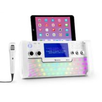 Auna DiscoFever, biely, bluetooth karaoke systém, LED, 7&quot; TFT displej, CD, USB