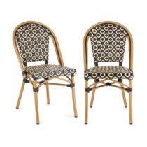 Blumfeldt Montbazin BL, bistro stolička, možnosť ukladať stoličky na seba, hliníkový rám, polyratan,...