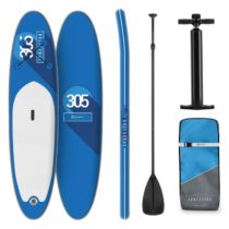 KLARFIT Spreestar, nafukovací paddleboard, SUP-Board-Set, 305 x 10 x 77 cm, modrý