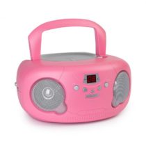 Auna Pink Bonbon CD Boombox, CD prehrávač, bluetooth, FM, AUX-IN, LED displej, ružový