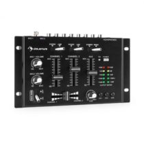 Auna TMX-2211, MKII, DJ-Mixer, 3/2 kanálový, crossfader, talkover, montáž na rack, čierny