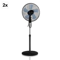 Klarstein Summerjam, stojanový ventilátor, sada 2 ks, 41 cm (16&quot;), 50 W, 3 stupne, čierny