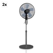 Klarstein Summerjam, stojanový ventilátor, sada 2 ks, 41 cm (16&quot;), 50 W, 3 stupne, šedý