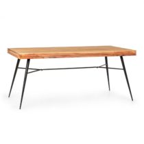 Besoa Vantor, jedálenský stôl, agátové drevo, železná kostra, 175 x 78 x 80 cm, drevo